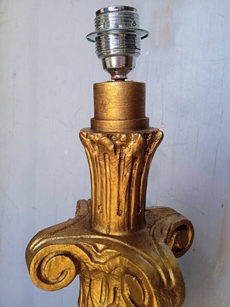 90cm lamp carved gilded wood Louis XVI style