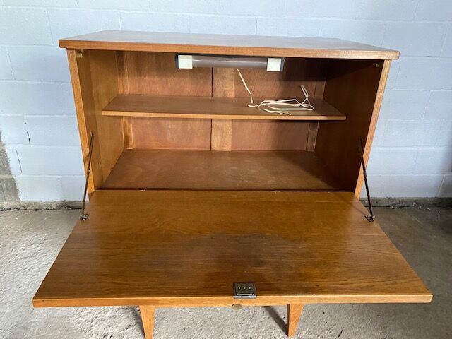 Scandinavian office secretary in vintage teak 50s