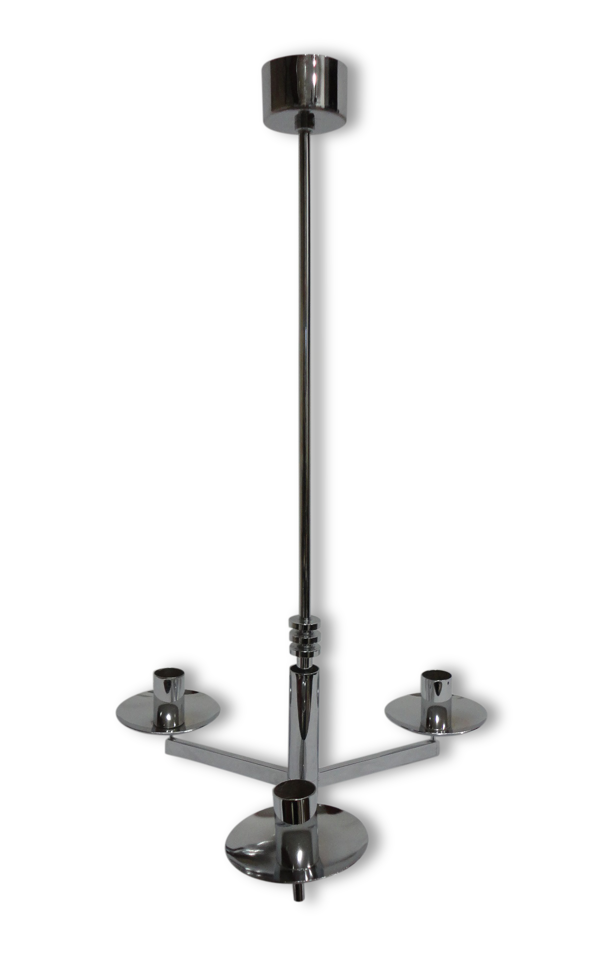 Chandelier 70s chrome metal