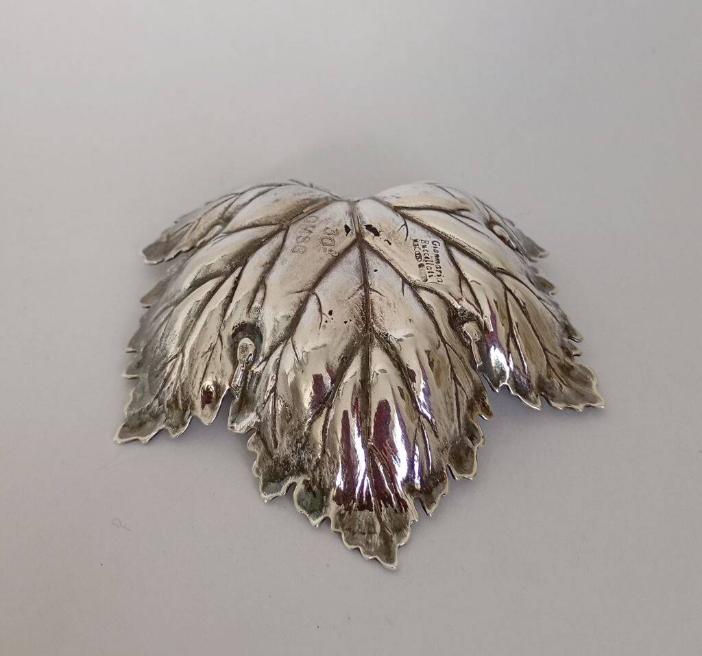 Gianmaria Buccellati Sterling Silver Vine Leaf Dish Italian 925 Silver