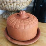 Old terracotta butter dish