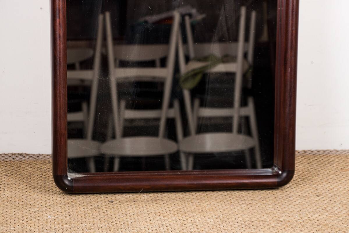 Grand miroir Danois Vintage en Palissandre modèle 206 par Aksel Kjersgaard.