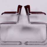Set of two restored beech bauhaus armchairs by Mart Stam, Robert Slezak, Czechia, 1930s