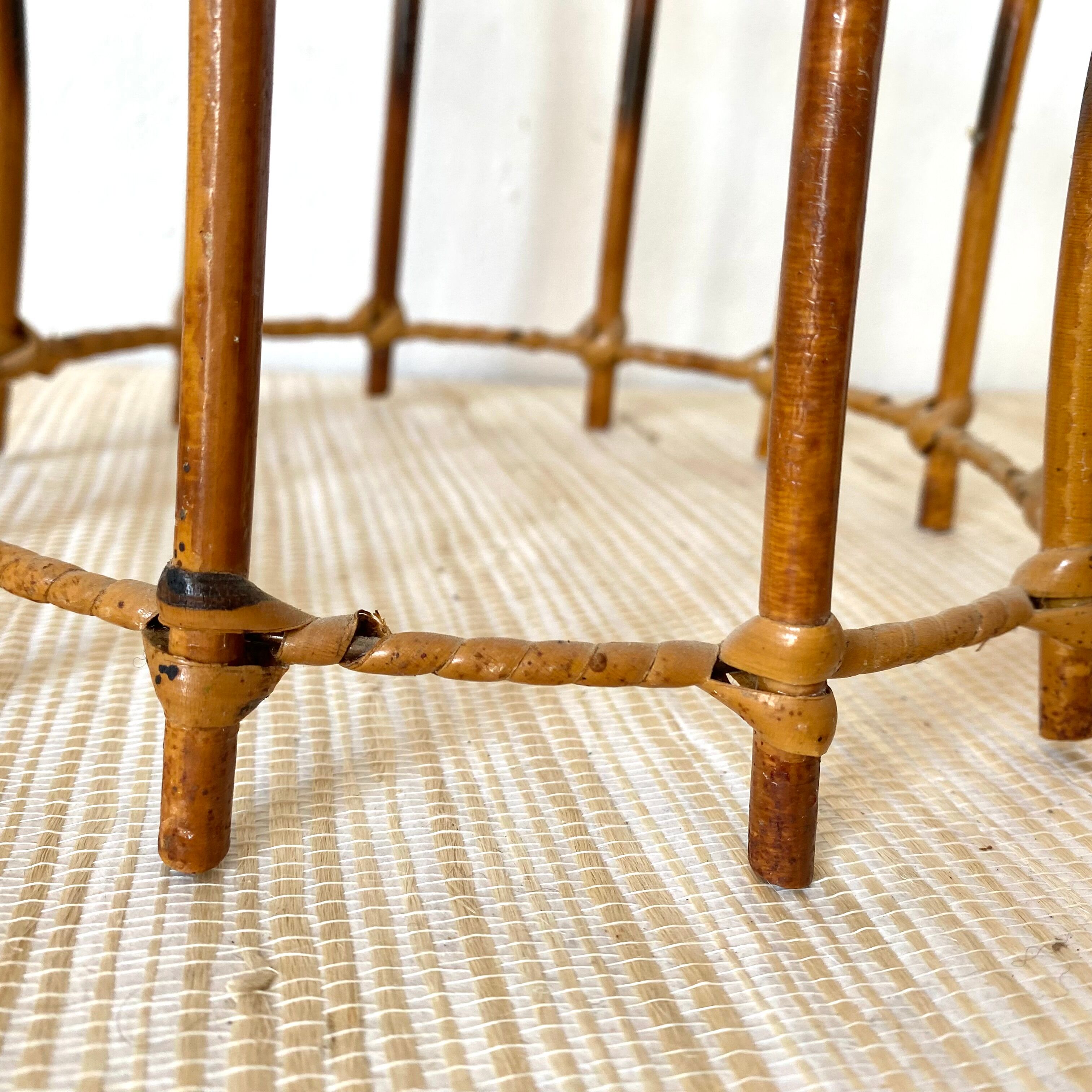 Vintage rattan lampshade