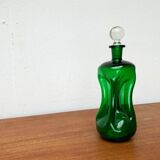 Vintage Kluk Kluk Bottle in Danish Green Glass from Holmegaard, 1970s
