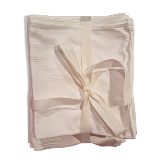 Set nappe et 12 serviettes damassé