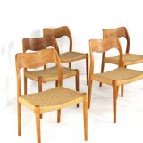 Ensemble de 6 Niels Otto Møller pour JL Møllers Møbelfabrik | modèle 71 - danois