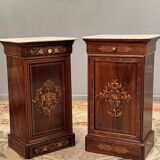 Bedside of the period Charles X in marquetry XIXth