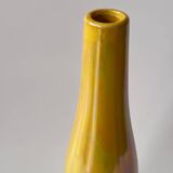 Vase soliflore en céramique jaune irisé 34cm