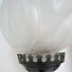 Pair of wall lamps torch glass flame and metal early XXth