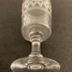 6 glasses on foot in engraved and blown crystal, height 12.5 cm