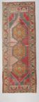 Vintage Red Blue Persian Runner Rug, 104x280Cm