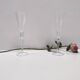 Pair of Vintage Transparent Crystal Flutes attributed to Baccarat
