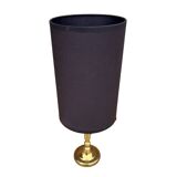 Brass night lamp, table lamp with lampshade, Germany, 1970s.