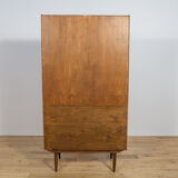 Mid-century teak shelf with pull-out top, Denmark, 1960s