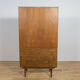 Mid-century teak shelf with pull-out top, Denmark, 1960s