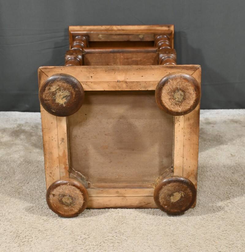 Small Solid Walnut Coffee Table, Louis-Philippe Style – Late 19th Century