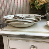 4 Vintage deep plates made in France Digoin Sarreguemines