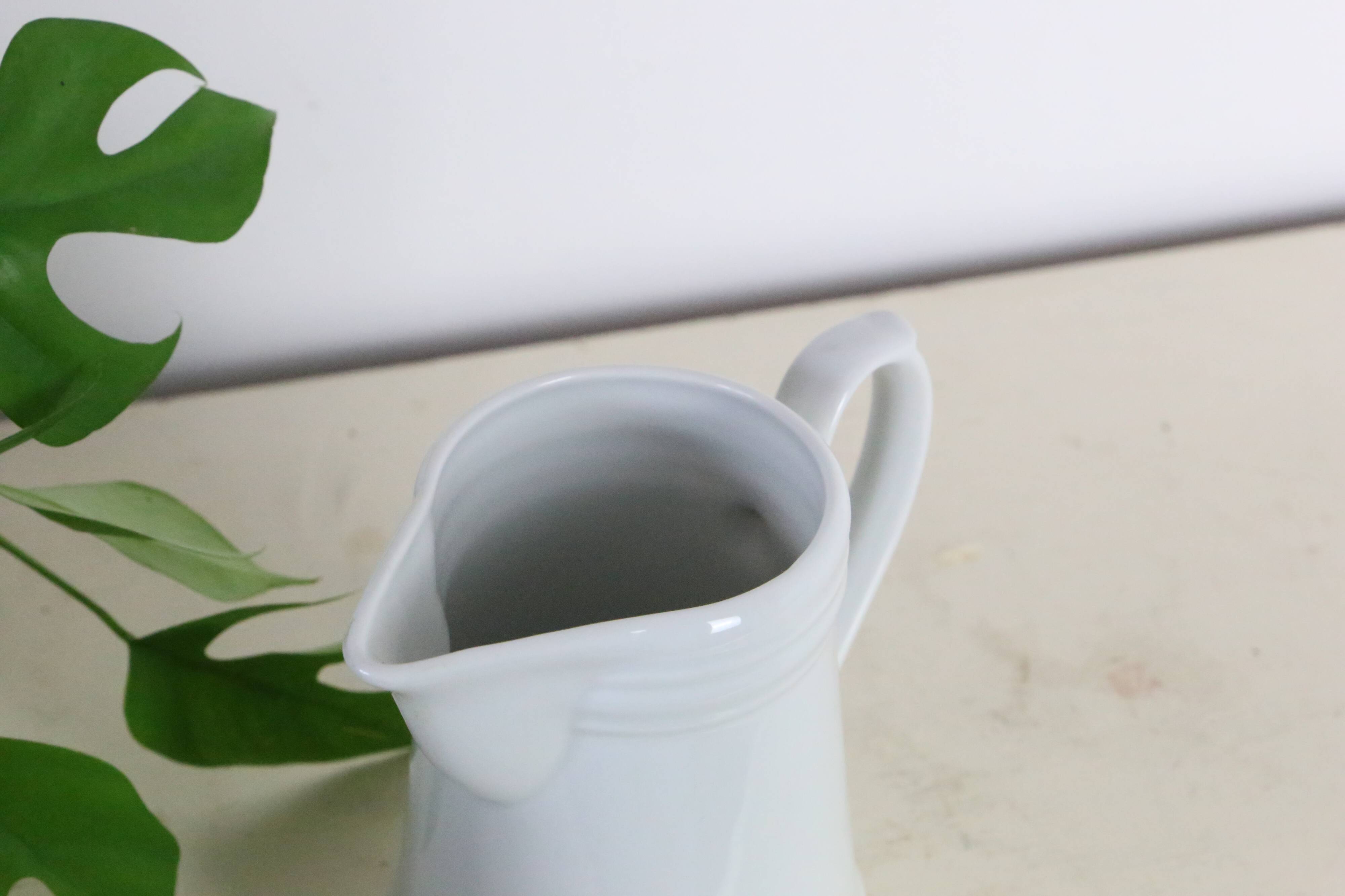 Water pitcher, white porcelain, 1960s vintage German