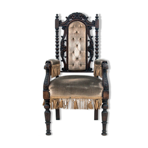 Fauteuil trône antique