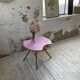 Vintage pink rattan coffee table