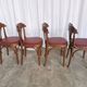Vintage Bentwood Dining Chairs - Thonet Style - Red Faux Leather - Set of 4