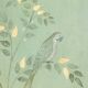 Painted canvas, contemporary decorative panel, parrots and bird.