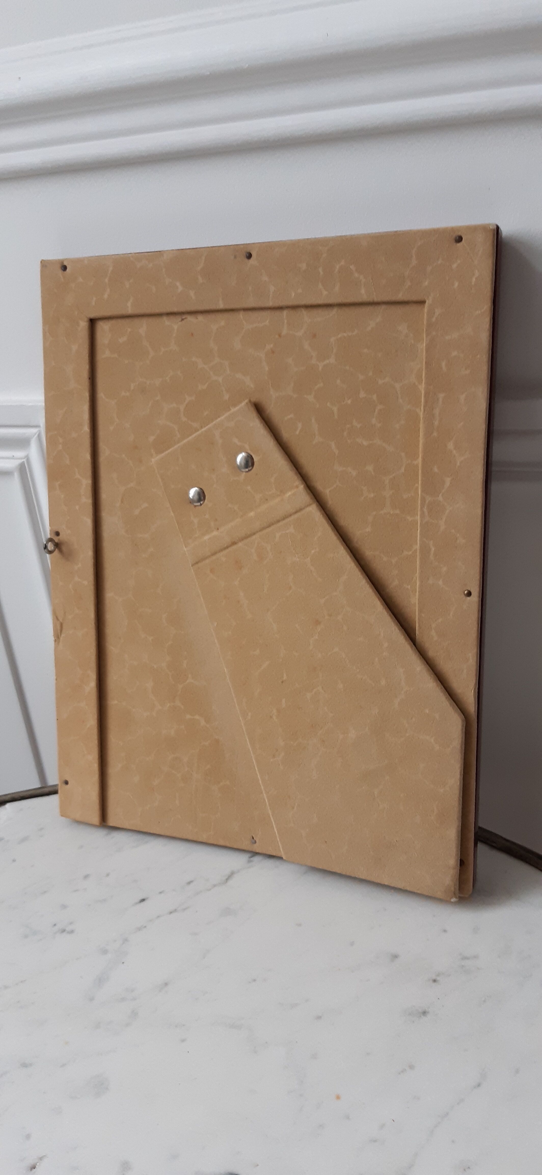 Varnished wooden mirror to install or hang 20x26cm