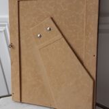 Varnished wooden mirror to install or hang 20x26cm