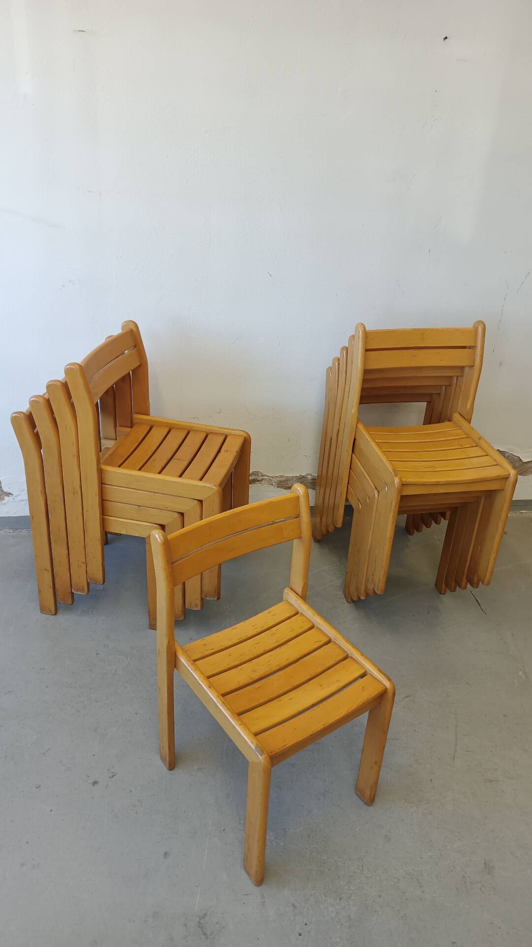 Set of beech chairs