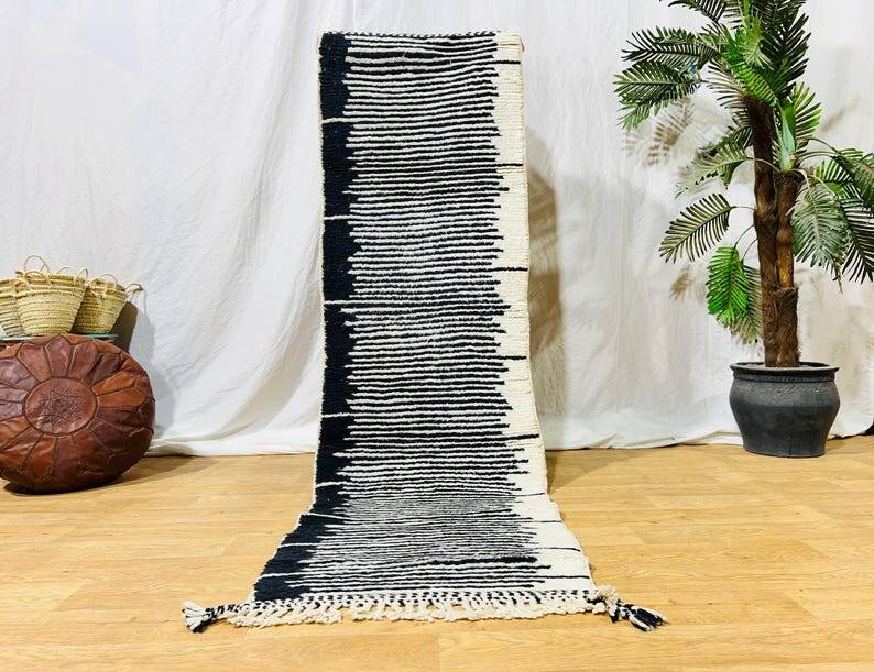 Handmade Moroccan hallway rug 350cm x 70cm