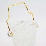 Seau à glace en verre doré