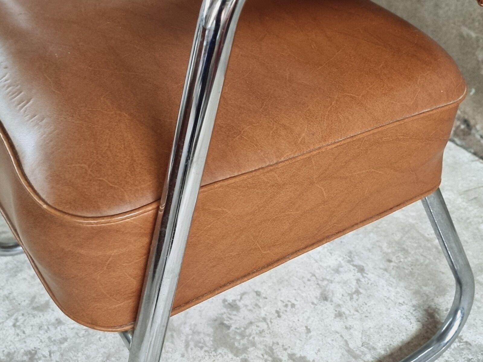 Vintage chair office chair armchair mocha brown