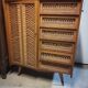 Children's wicker wooden wardrobe, 1960-70 vintage
