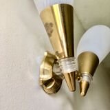 Double cone wall lamp plexiglas 1950