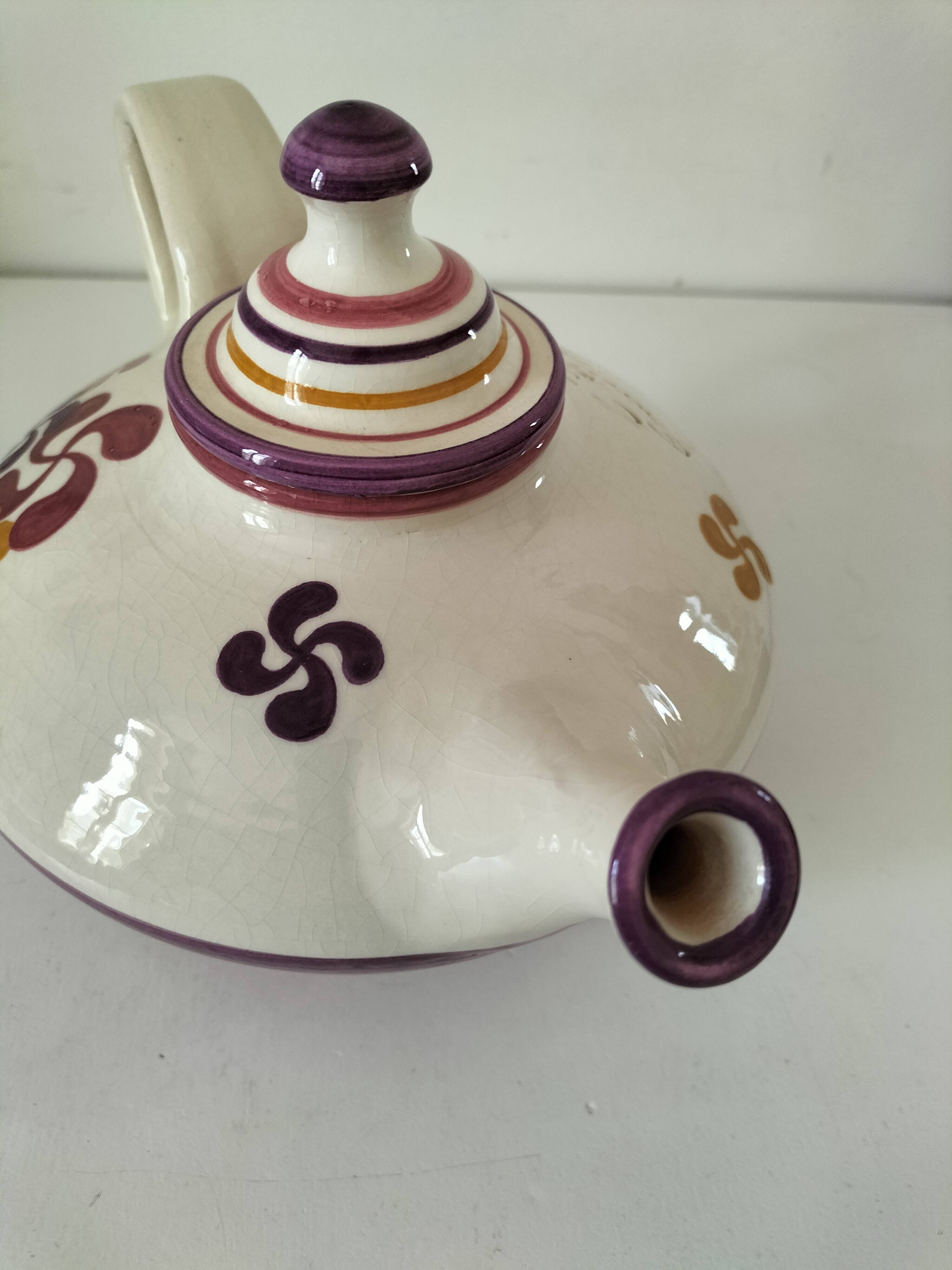 Large Basque teapot Goicoechea – Basque cross decoration