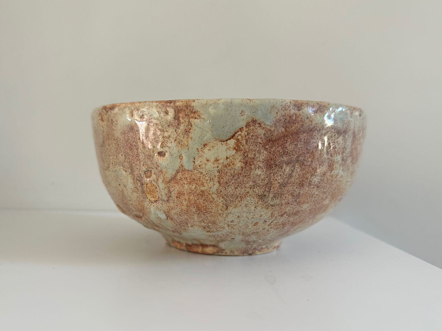 Large handmade stoneware bowl - unique piece