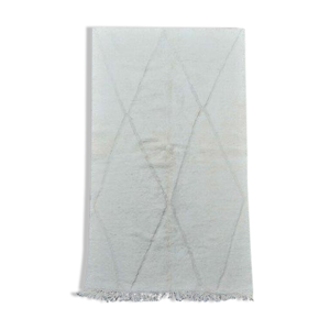 Tapis beni ouarain blancs - losanges