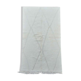 Carpet beni ouarain white large diamonds  145 X 255 cm