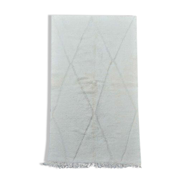 Tapis beni ouarain blancs grands losanges  145 X 255 cm