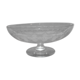 Cut-and-die compotier on pedestal cut glass