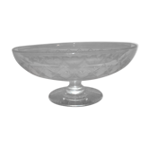 Cut-and-die compotier on pedestal cut glass