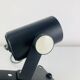3 clip-on spotlights, black metal, 1960s, vintage