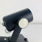 3 clip-on spotlights, black metal, 1960s, vintage