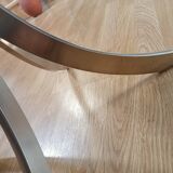 Rare 1970s round glass table