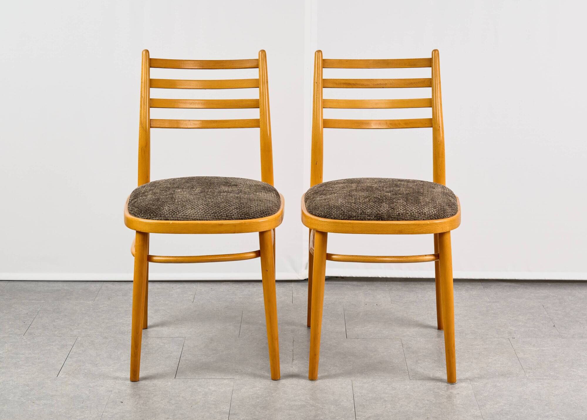 Set of 4 Dining Chairs, by TON, 1960s, Czechoslovakia