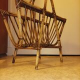 Rattan magazine holder
