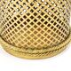 Hollywood Regency umbrella stand in gold metal with cord and tassels, Li Puma Firenze, 1950.
