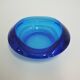 70s blue glass ashtray