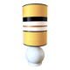 Lampe en porcelaine blanche 1970 et abat- jour contemporain